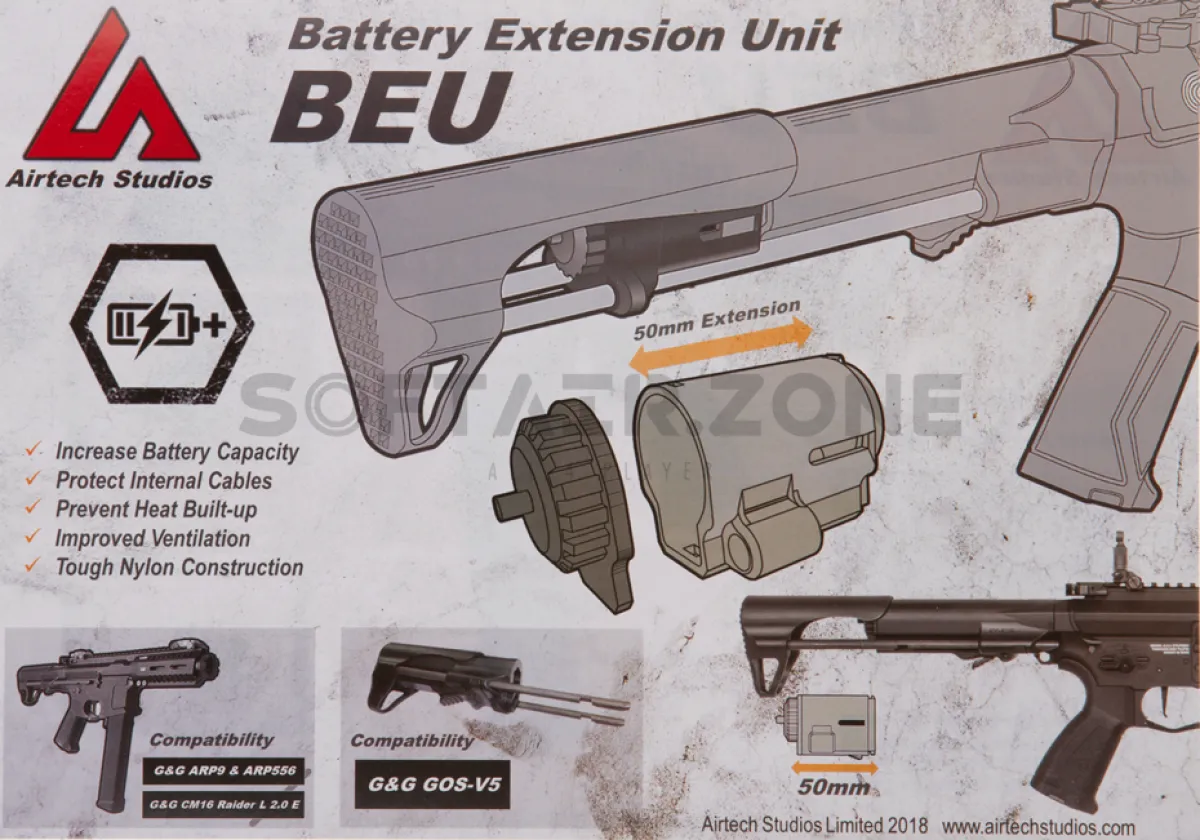 G&G Battery Extension Unit ARP9/ARP556/CM16 Raider 2.0 L E Black